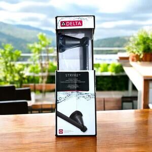 NEW Delta Matte Black 77655-BL STRYKE Wall Mounted Toilet Paper Holder